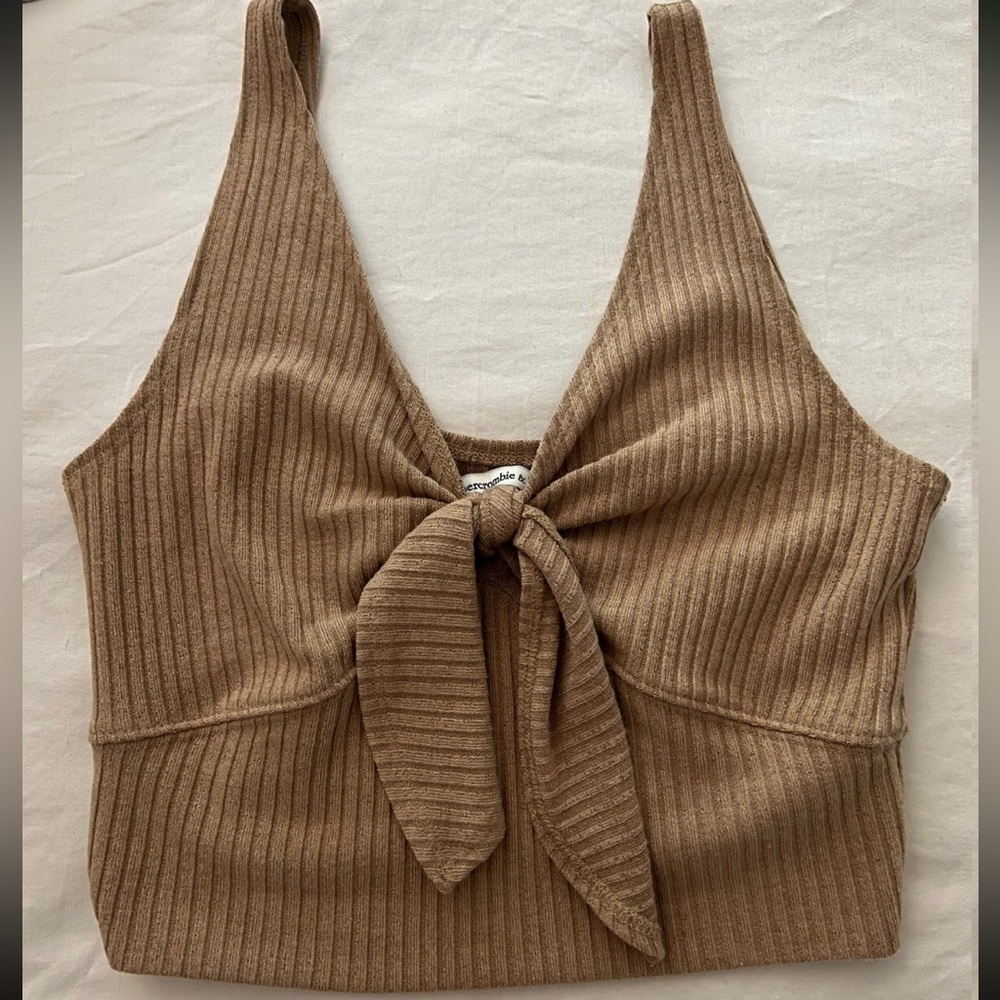 Abercrombie and Fitch Twist Top Brown Tan Small
